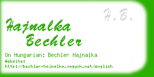 hajnalka bechler business card